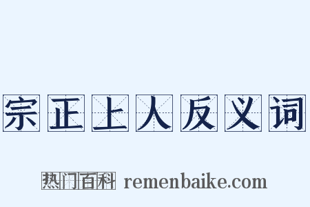 宗正上人反义词是什么意思的图片